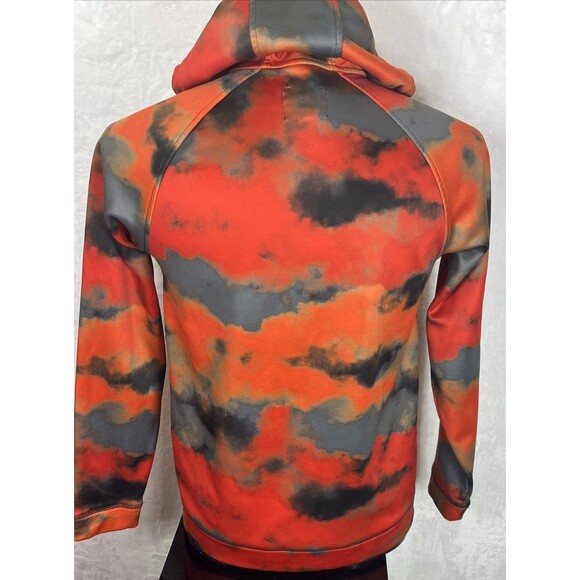 Burton MB Peak Hoodie Men's Full Zip Jacket Orange Gray Black Size Medium - Picture 5 of 10